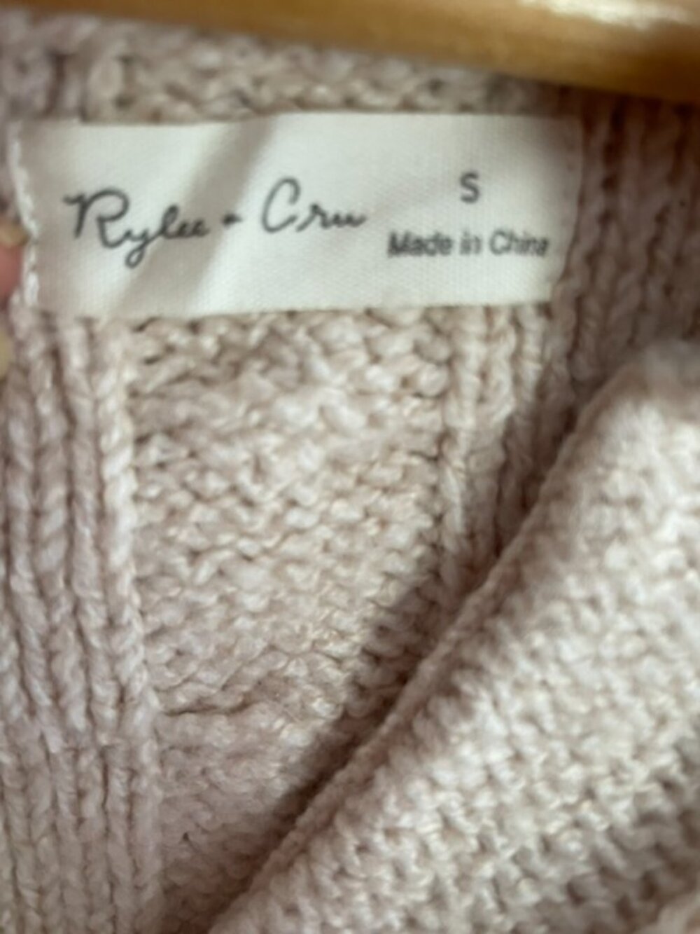 NWOT-Rylee + Cru Bubble sweater, Cardigan, cream, Women's size Small - Picture 2 of 5